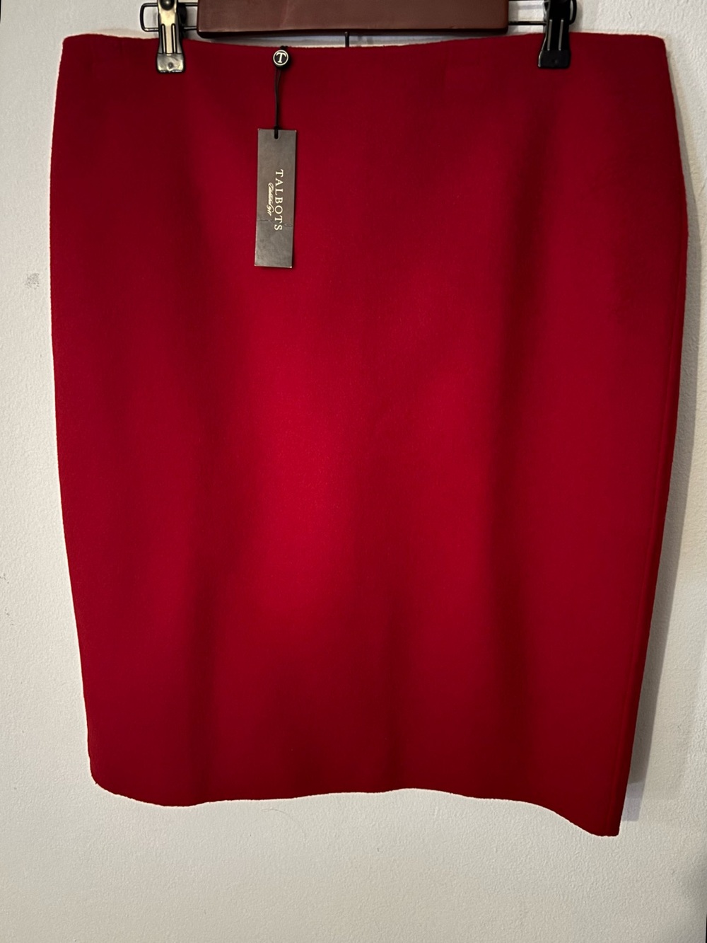 Talbots Vibrant Cherry Red Pencil Skirt
